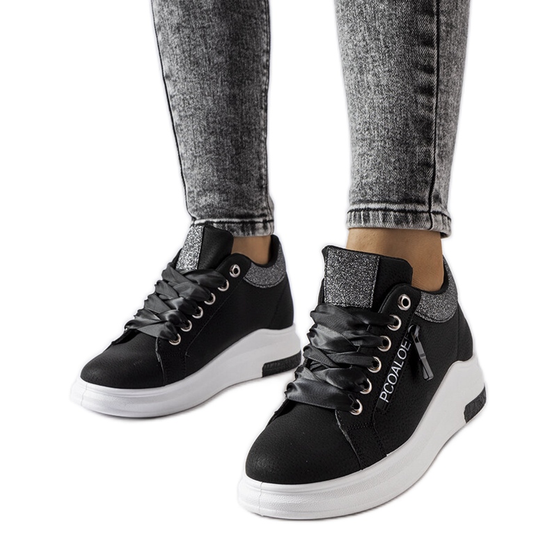 Inna Zapatillas con cuña negras de Birmingham negro Inna Zapatillas con cuña negras de Birmingham negro