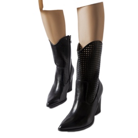 Botas cowboy caladas negras de Raiano negro