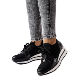 Inna Zapatillas con cuña negras de Bellante negro
