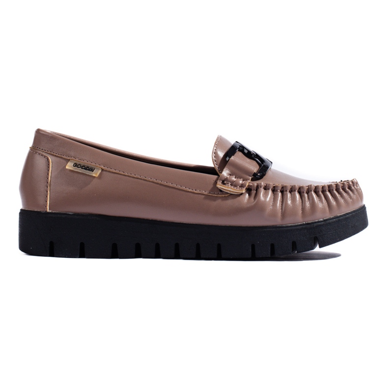 Mocasines mujer plataforma Shelovet beige oscuro