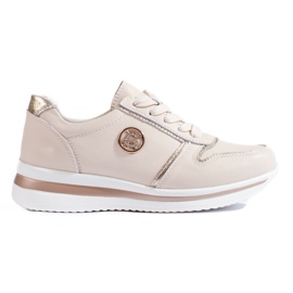 Zapatillas Shelovet de piel beige