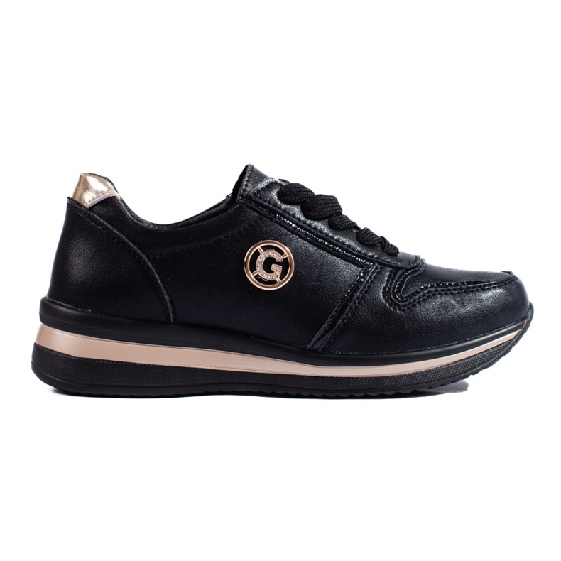 Deportivas Shelovet de piel negra. negro