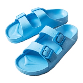 Inna Chanclas de goma azules con hebillas de Eugene