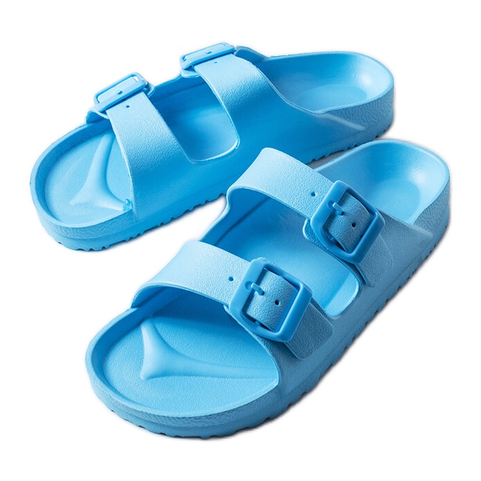 Inna Chanclas de goma azules con hebillas de Eugene