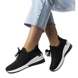 Inna Zapatillas con cuña negras de Alberica negro