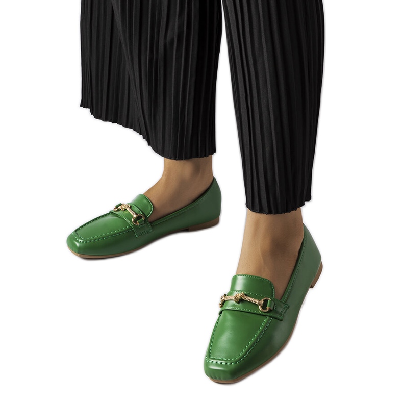 Mocasines decorativos verdes de Docherty