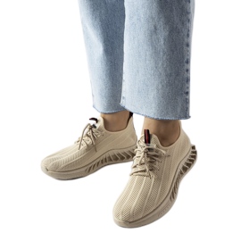 Zapatos sin cordones beige con cordón Zapatos sin cordones beige con cordón