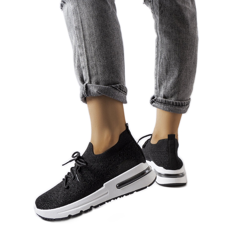 Inna Zapatillas negras decoradas con hilo Randolph brillante. negro Inna Zapatillas negras decoradas con hilo Randolph brillante. negro