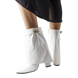 Botas blancas con parte superior enrollada de Aya blanco