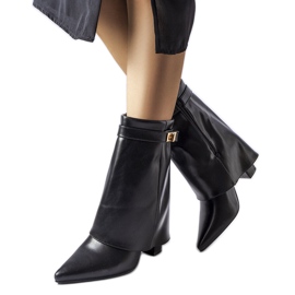 Botas negras con parte superior enrollada de Aya negro