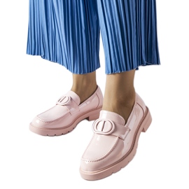Inna Mocasines Scranton charol rosa rosado