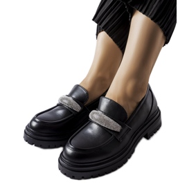 Mocasines negros con pedrería de Hartford