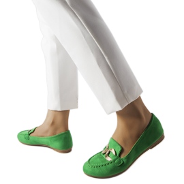 Mocasines verdes con hebilla dorada de Magliano Mocasines verdes con hebilla dorada de Magliano