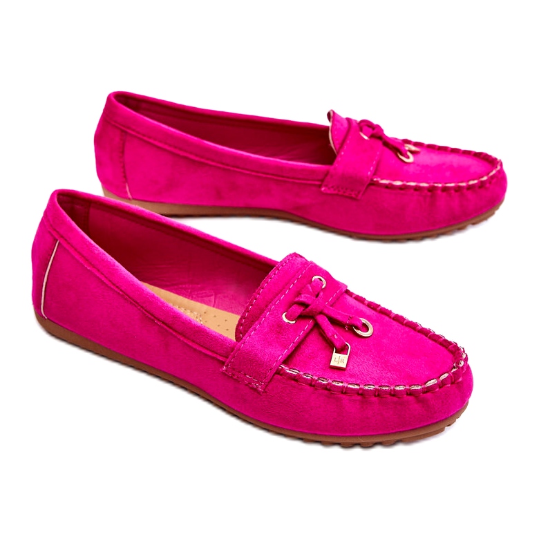 Seastar Mocasines Clásicos De Ante Con Decoración Fucsia rosado