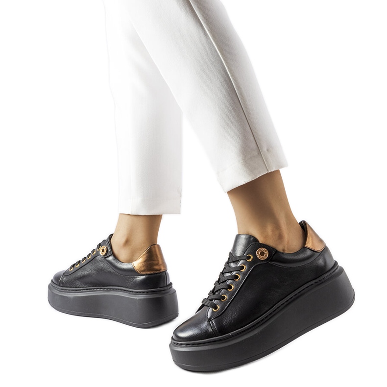 Zapatos brogue beige LS5379 Taupe negro