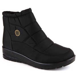 Botas de nieve de mujer con cuña negro News 5029