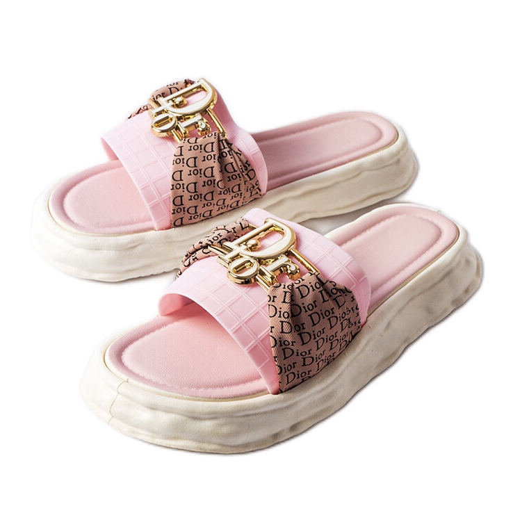Chanclas decorativas de goma rosa de Bérard rosado