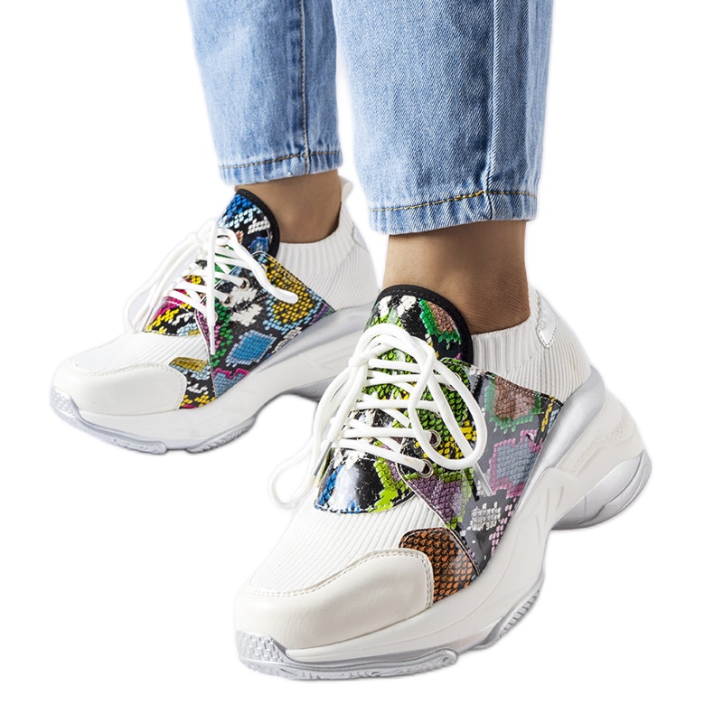 Zapatillas blancas con detalle animal de Filiberto blanco