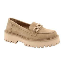 Mocasines de ante con decoración Filippo DP4792/23 BE beige Mocasines de ante con decoración Filippo DP4792/23 BE beige