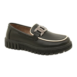 Zapatos de mujer de piel con estilo Filippo DP4728/23 BK, negro