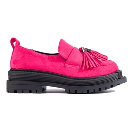 Mocasines de ante fucsia para mujer Mocasines Shelovet rosado