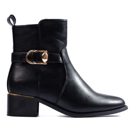 Botas negras de tacón bajo de Shelovet negro