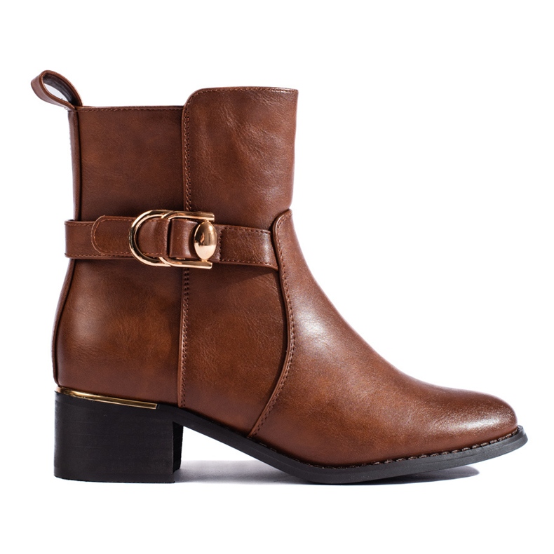 Botas tacón bajo Shelovet marrón