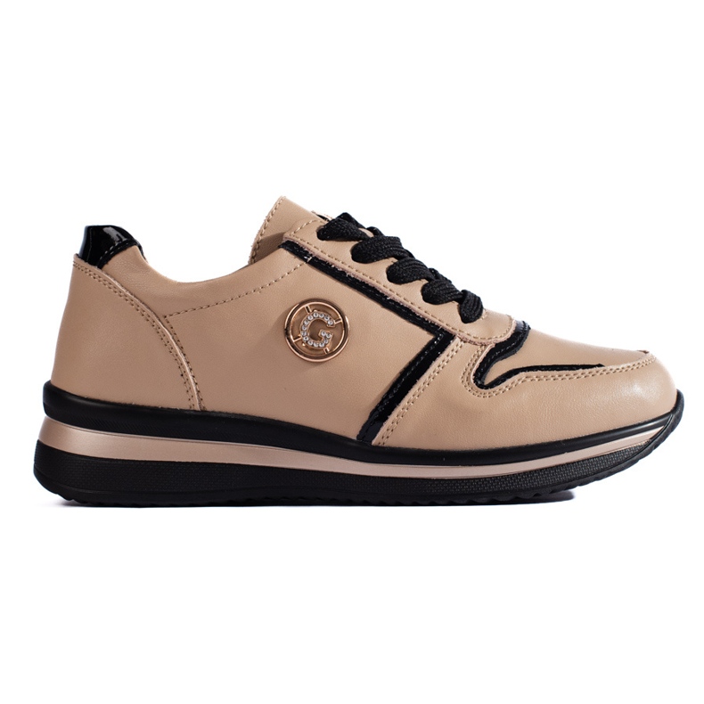 Zapatillas Shelovet de piel beige