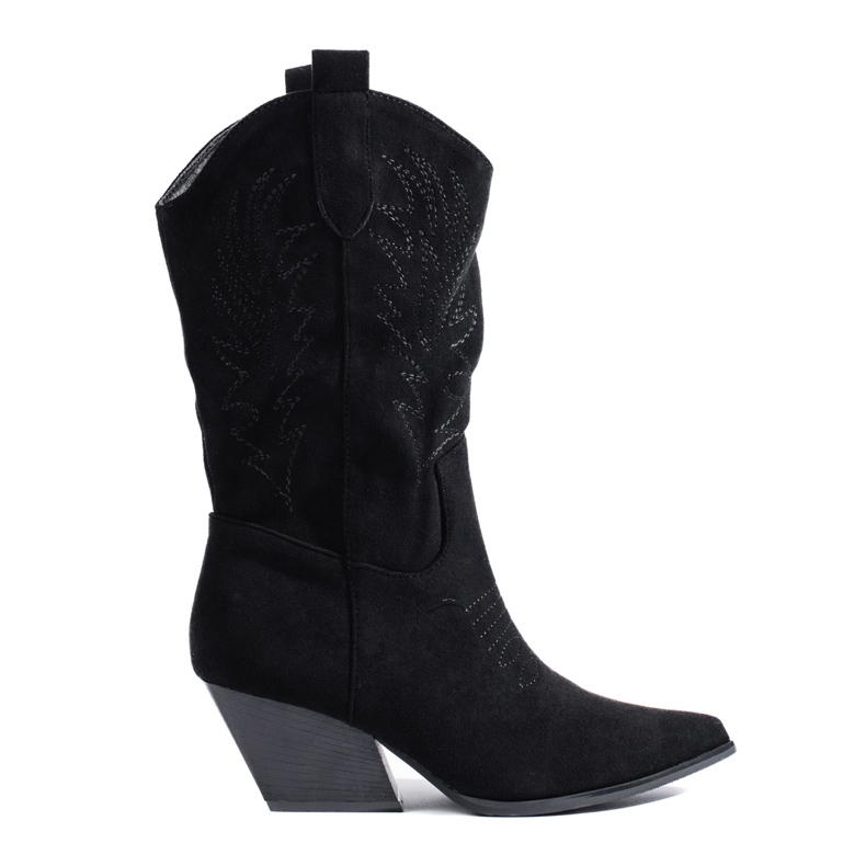 Botas cowboy de mujer Shelovet en ante negro