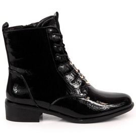 Botas de mujer con aislamiento lacado negro Jezzi ASA62-91
