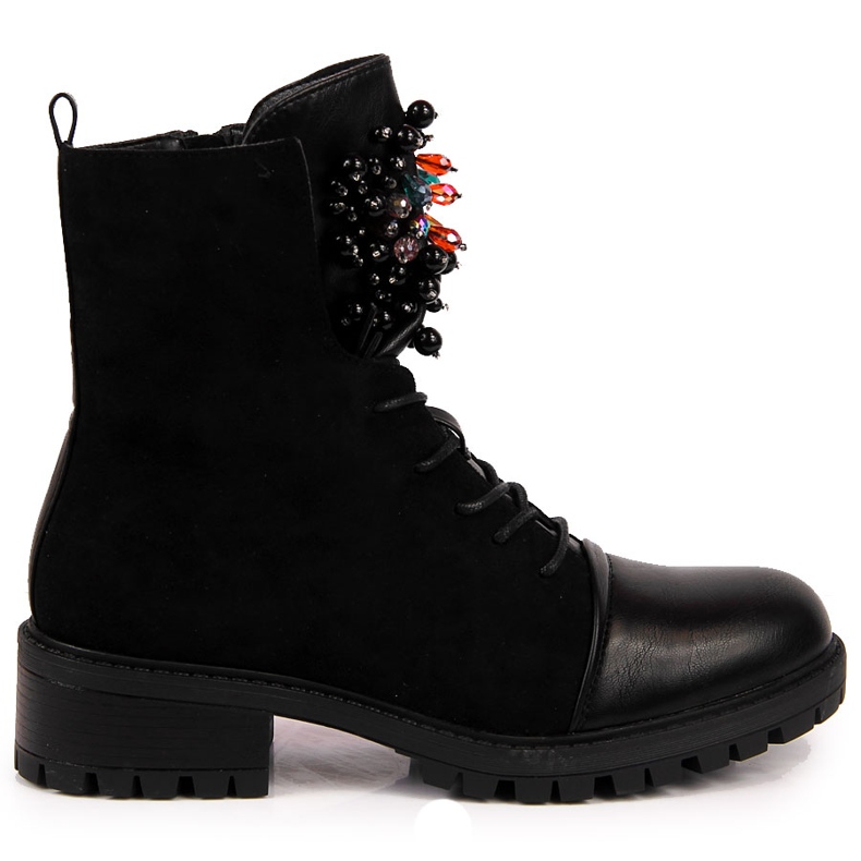 Botas de trabajo para mujer con aislamiento y cuentas, negro Jezzi RMR2071-15