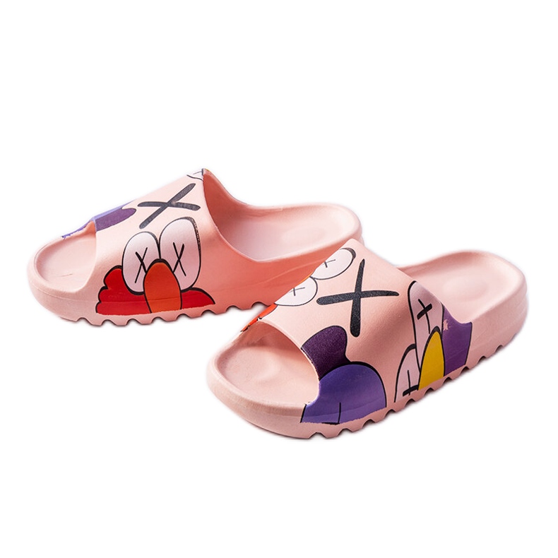 Chanclas rosas con dibujo y estampado Lindale rosado