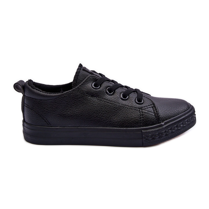 PE1 Deportivas Infantiles de Piel Negro Pauliana