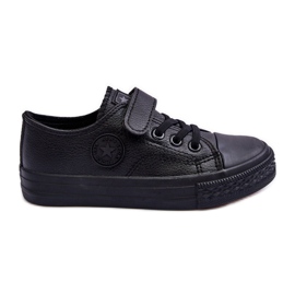 PE1 Zapatillas Infantiles Velcro Negro Delmara