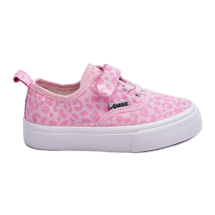 Deportivas infantiles estampadas con velcro, Rosa Talirena rosado