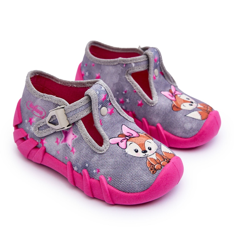 BEFADO S.A. Zapatillas Befado Ardillas Zapatos 110P467 Gris y Rosa rosado