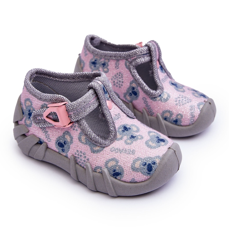 BEFADO S.A. Befado 110P474 Zapatos Pantuflas Brillantes, Gris y Rosa rosado