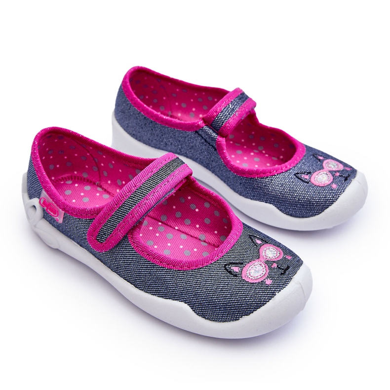 BEFADO S.A. Bailarina Infantil Befado Brillante 114X422 Azul Marino y Rosa rosado