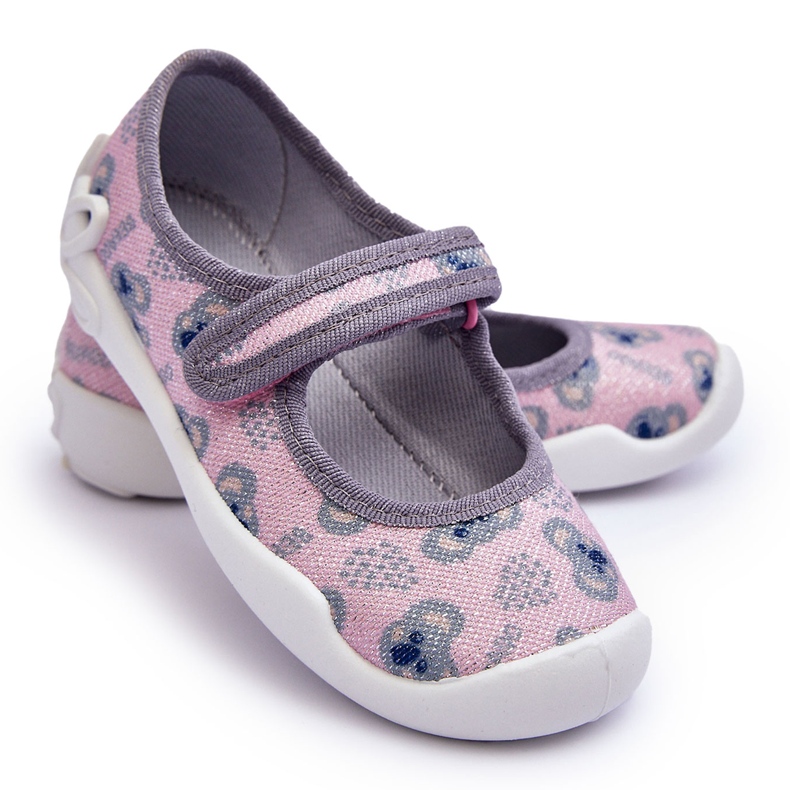 BEFADO S.A. Zapatillas Infantiles Bailarinas Ositos Befado 114X513 Rosa y Gris rosado