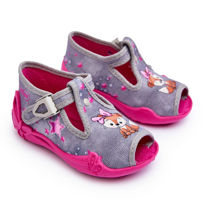 BEFADO S.A. Sandalias Befado Ardilla 213P137 Gris y Rosa rosado