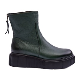 Lemar Botas Mujer Piel con Plataforma Verde Jenefer