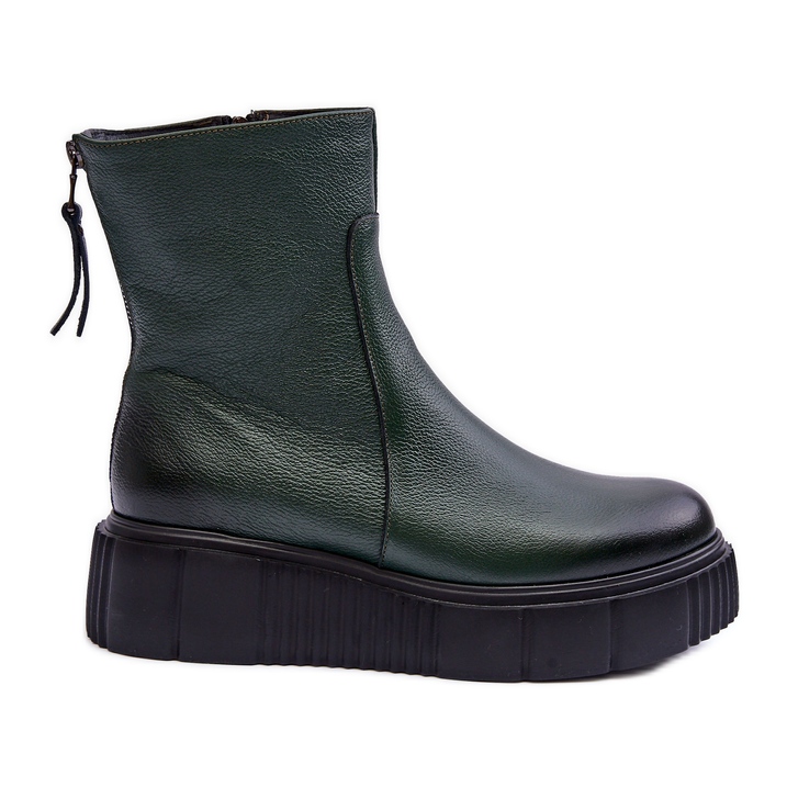 Lemar Botas Mujer Piel con Plataforma Verde Jenefer