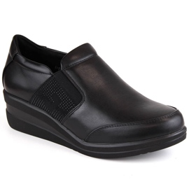 Zapatos cuña mujer con circonitas negro Sergio Leone PB225 Zapatos cuña mujer con circonitas negro Sergio Leone PB225