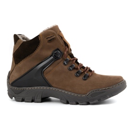 Olivier Botas de nieve de invierno para hombre 119 trekking nobuck marrón