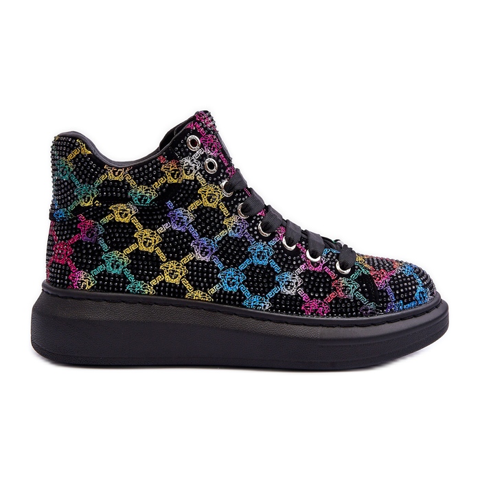 Zapatillas Deportivas con Plataforma Pedrería GOE MM2N4009 Negro