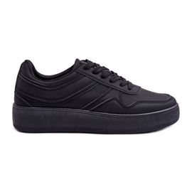 PE1 Zapatillas Deportivas Mujer Con Plataforma Negro Pudina