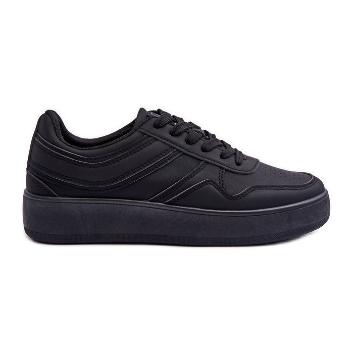 PE1 Zapatillas Deportivas Mujer Con Plataforma Negro Pudina
