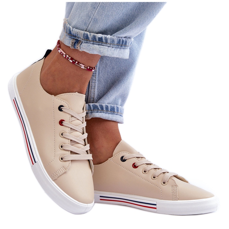 PE1 Deportivas Mujer Piel Beige Mosaia