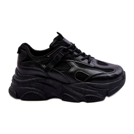 PA1 Zapatillas De Mujer Con Plataforma Gruesa Negro Agnenia