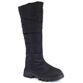 Botas de nieve altas con aislamiento para mujer, negras Big Star MM274332 negro
